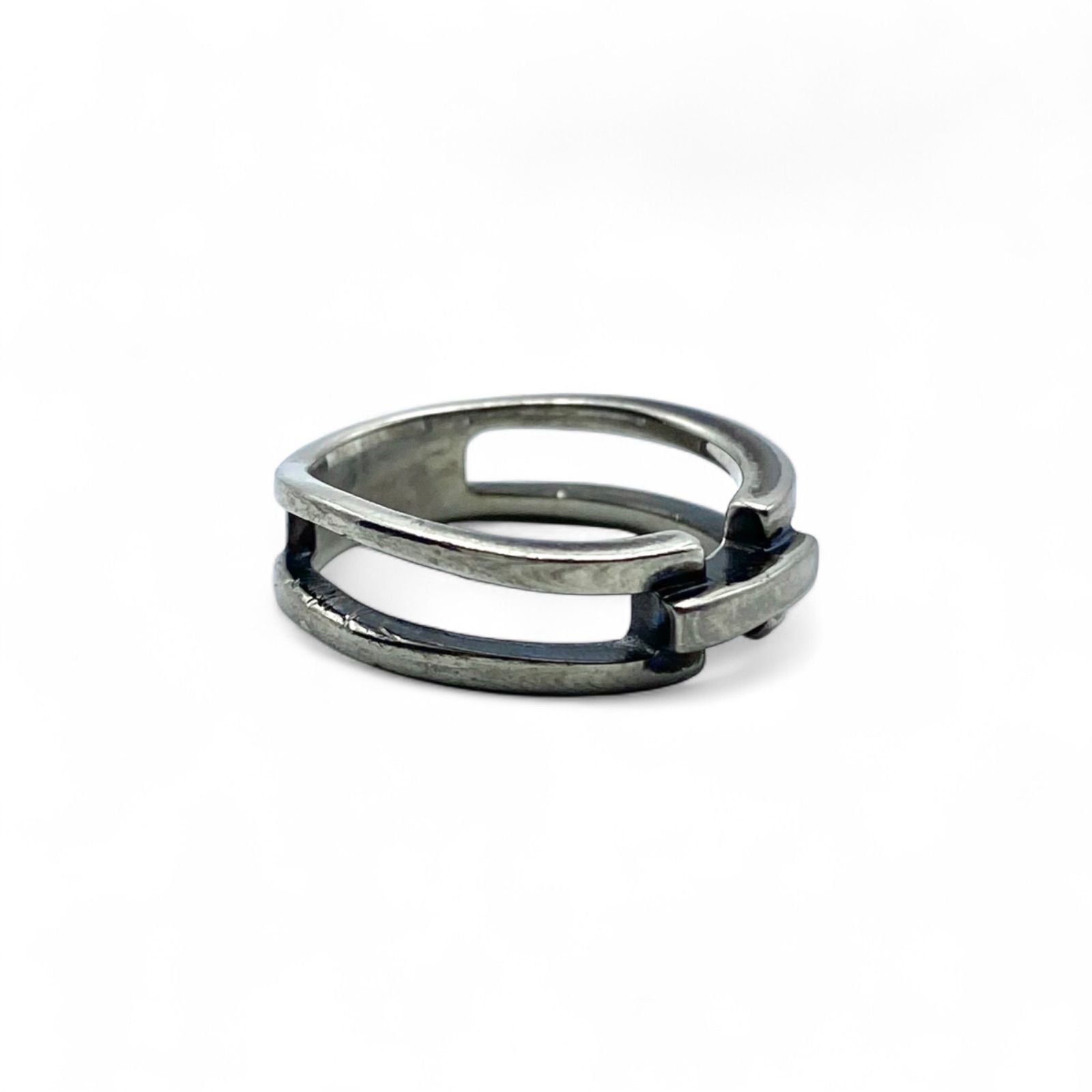 洗練】シンプル Silver 925 刻印 90s Vintage Design Ring シルバー 