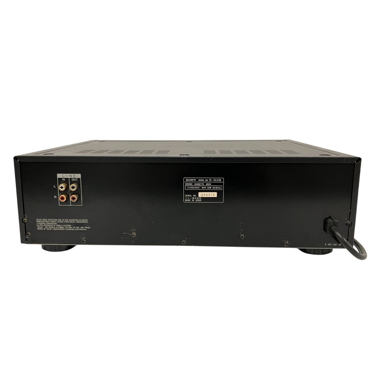 R-7 SONY TC-KA3ES カセットテープ レコーダー ジャンク品 通電のみ