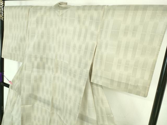 平和屋本店□極上 夏物 本場大島紬 夏大島 変わり市松 逸品 未使用