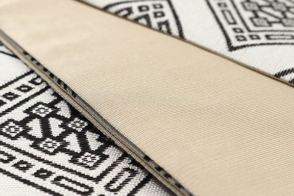 特価 近賢織物 半巾帯 紙こぎん四寸 ベージュ 新品 半幅帯 長尺