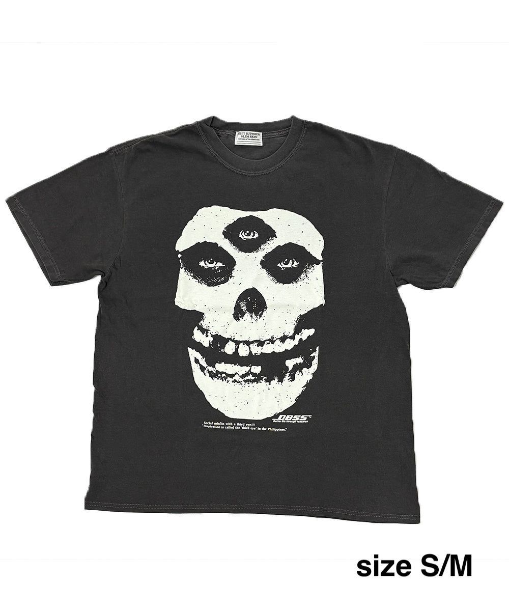 DIET BUTCHER SLIM SKIN - SOCIAL MISSFITS CHARCOAL ダイエットブッチャースリムスキン ソーシャル ミスフィッツ Tシャツ ブラック チャコール グレー サイズ S / M