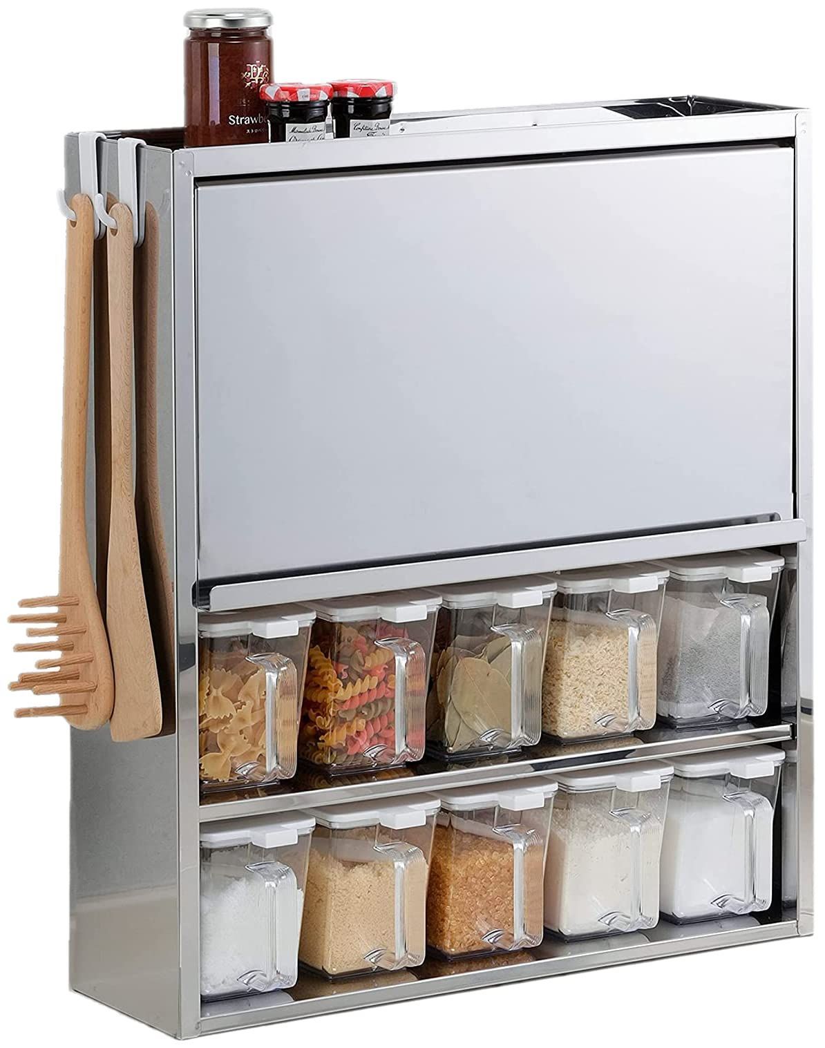 川口工器 シンク下 引き出し ラック 幅伸縮 Lサイズ（ ステンレス棚