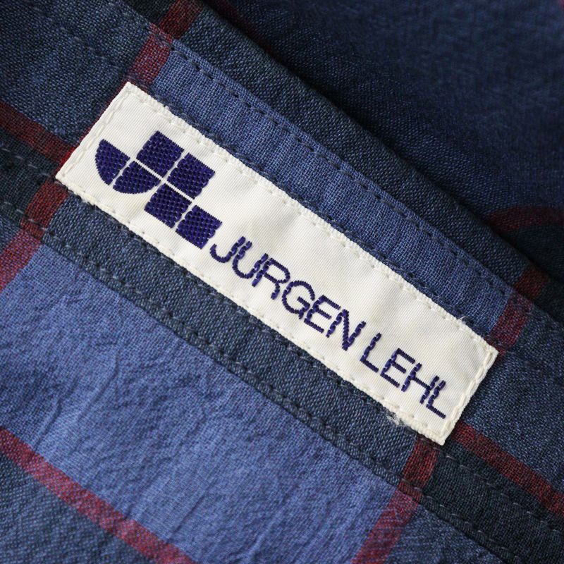 ヨーガンレール JURGEN LEHL コットンチェックシャツ/ネイビー