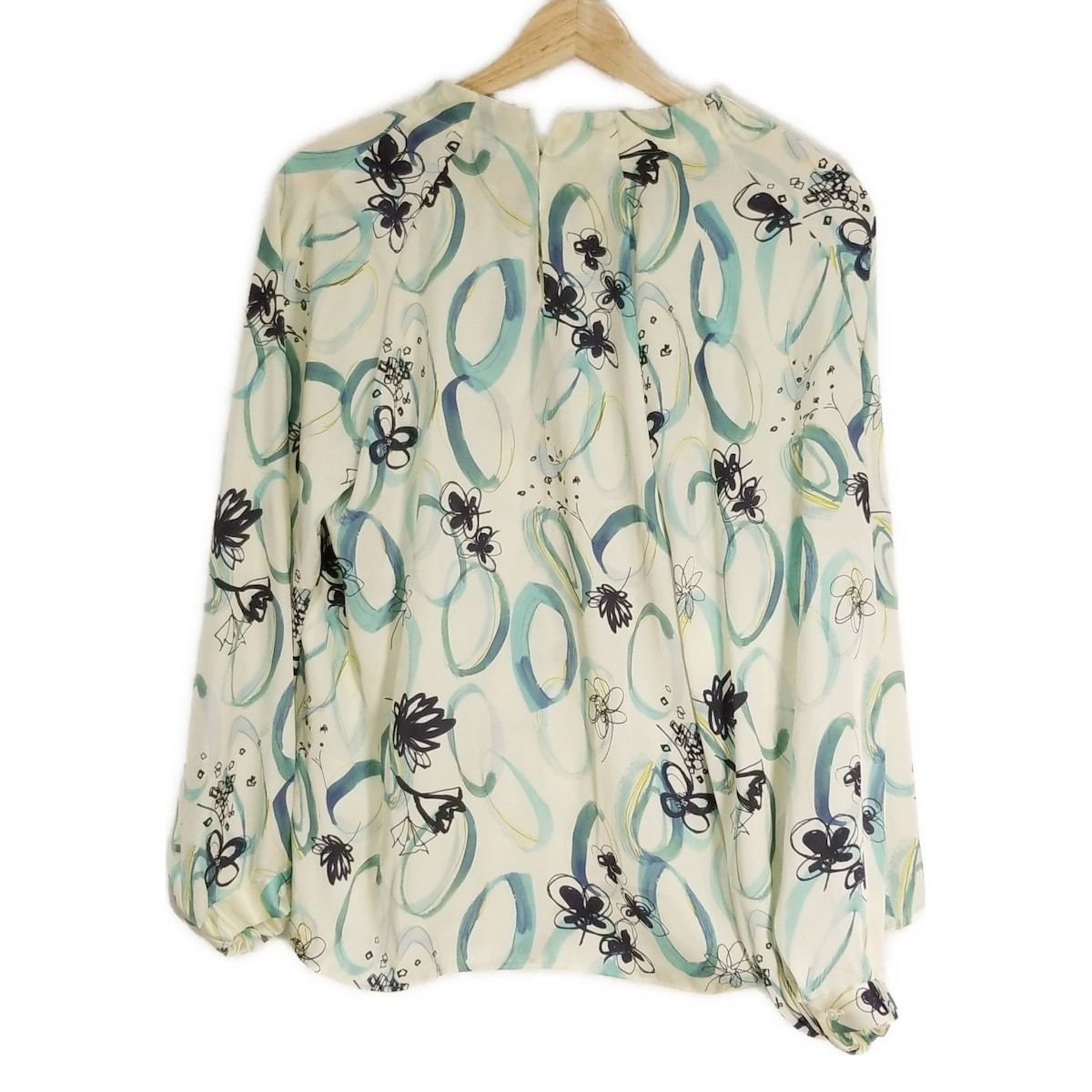 トゥモローランド 長袖カットソー サイズ36 S レディース - アイボリー×グリーン×マルチ 花柄