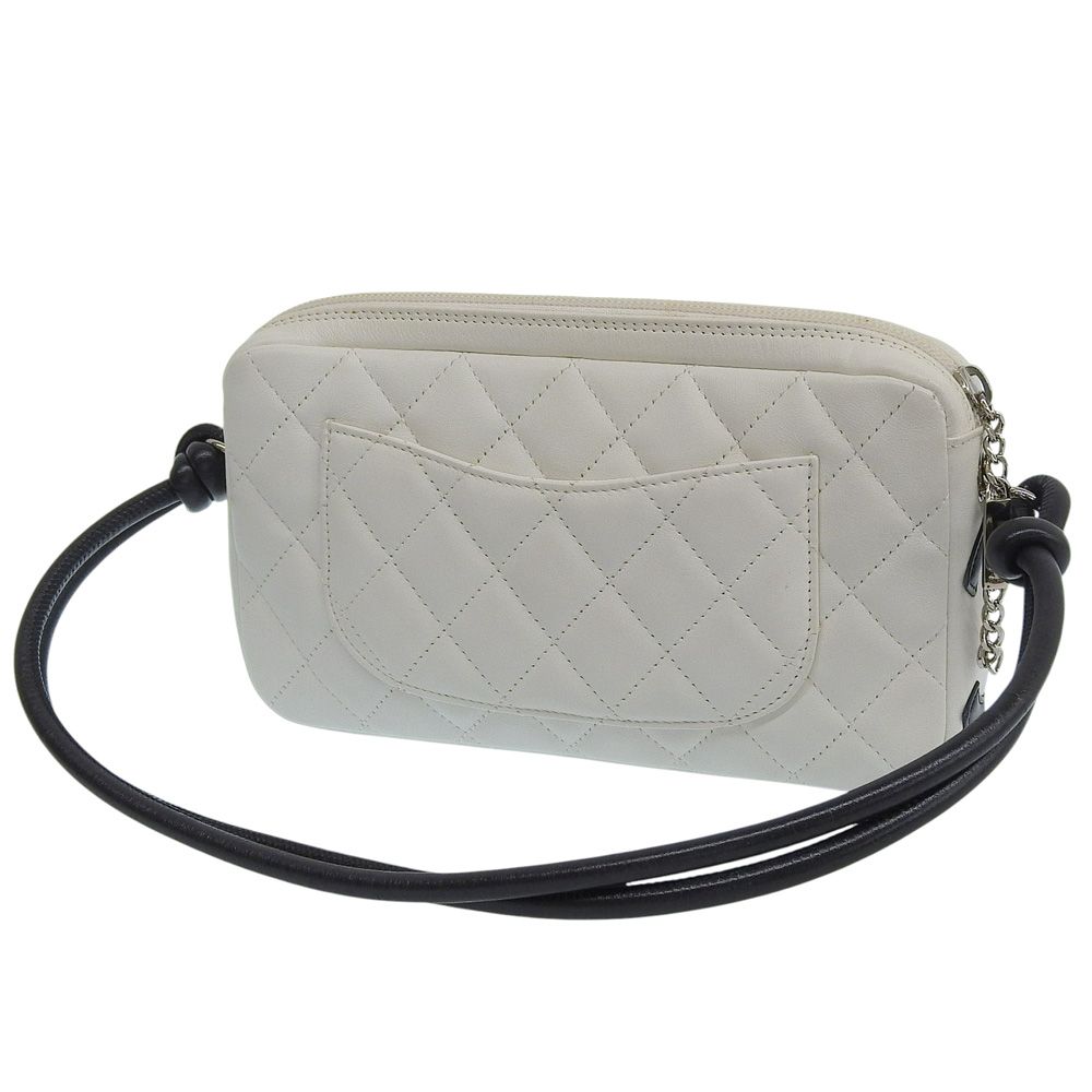 CHANEL シャネル カンボンライン レザー ポーチ 化粧ポーチ 本物保証】 箱・布袋・保付 シャネル CHANEL カンボンライン