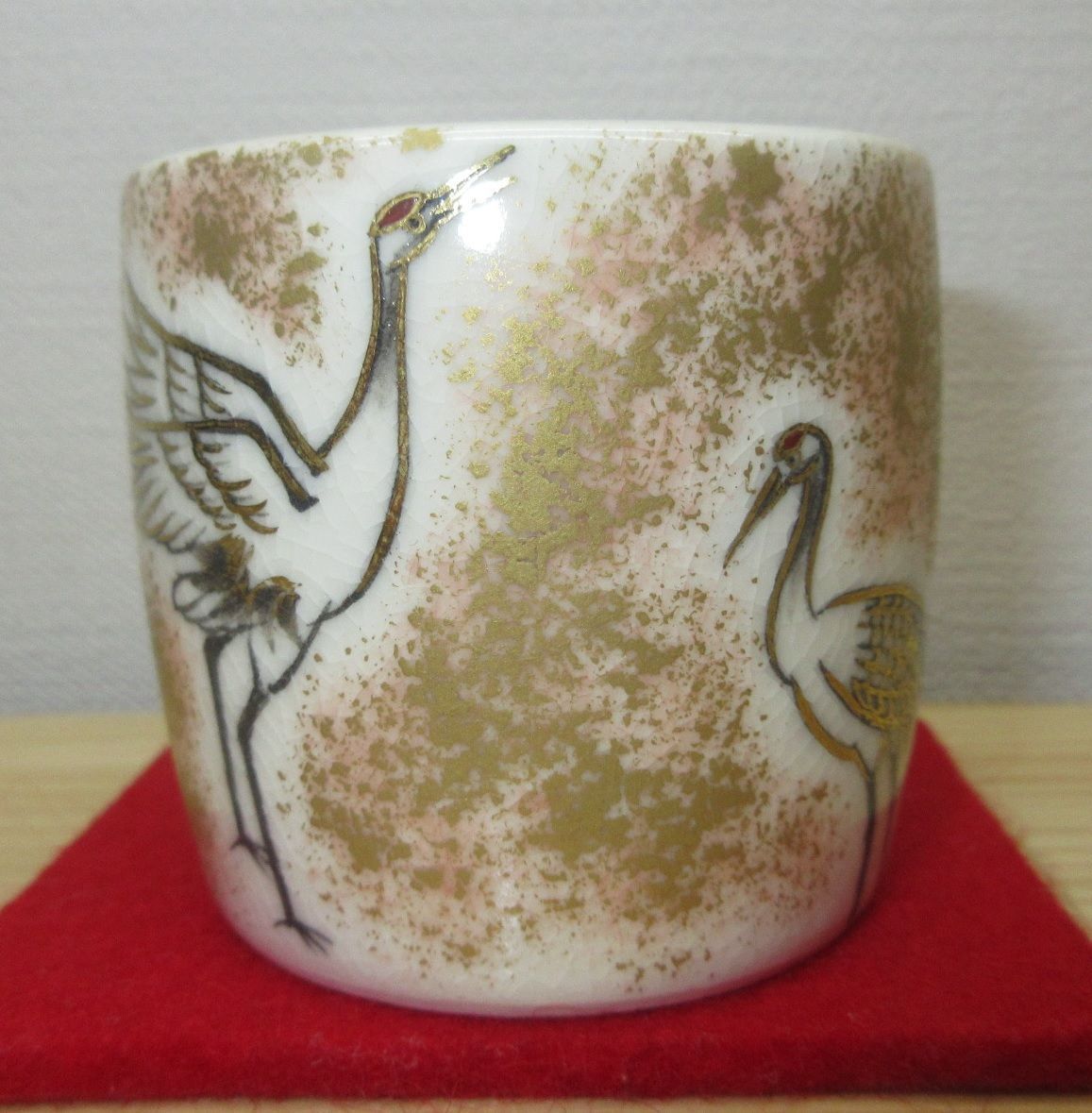 逢絢亭 茶道具 蓋置 京焼 双鶴の図 真葛 宮川 香斎 共箱入り