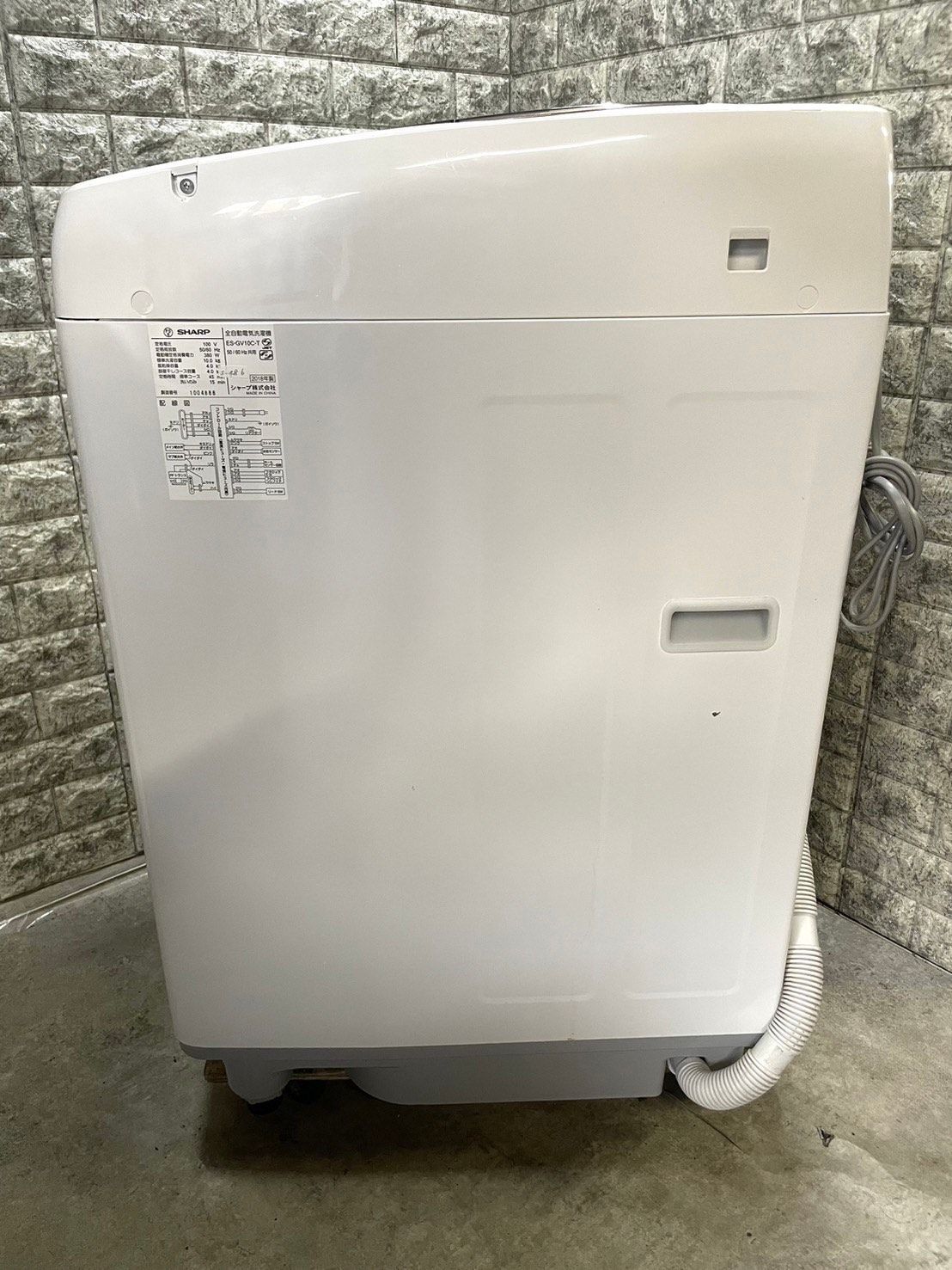 大阪送料無料☆3か月保障付き☆洗濯機☆2018年☆シャープ☆10kg