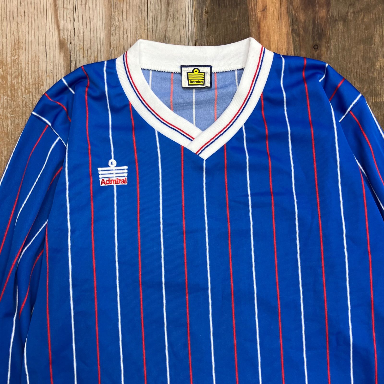 ゲームTシャツ Admiral ブルーグリーン ADMIRAL アドミラル 日本製 Vネック soccer football サッカー