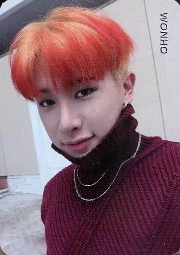 中古】コレクションカード(男性) MONSTA X/ウォノ(WONHO)/衣装赤・両手