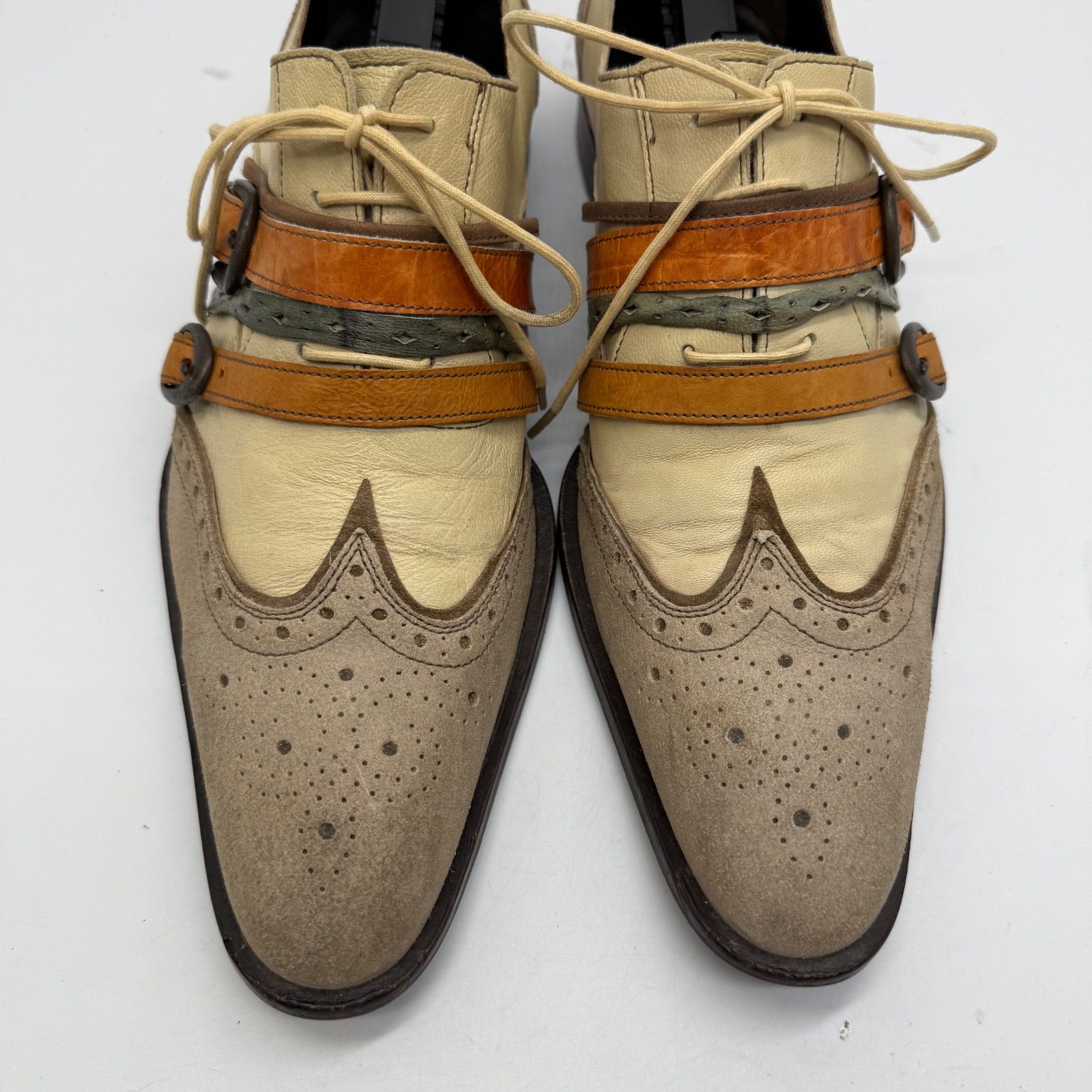 alfredo BANNISTER y2k strap leather shoes w tip 41 アルフレッド