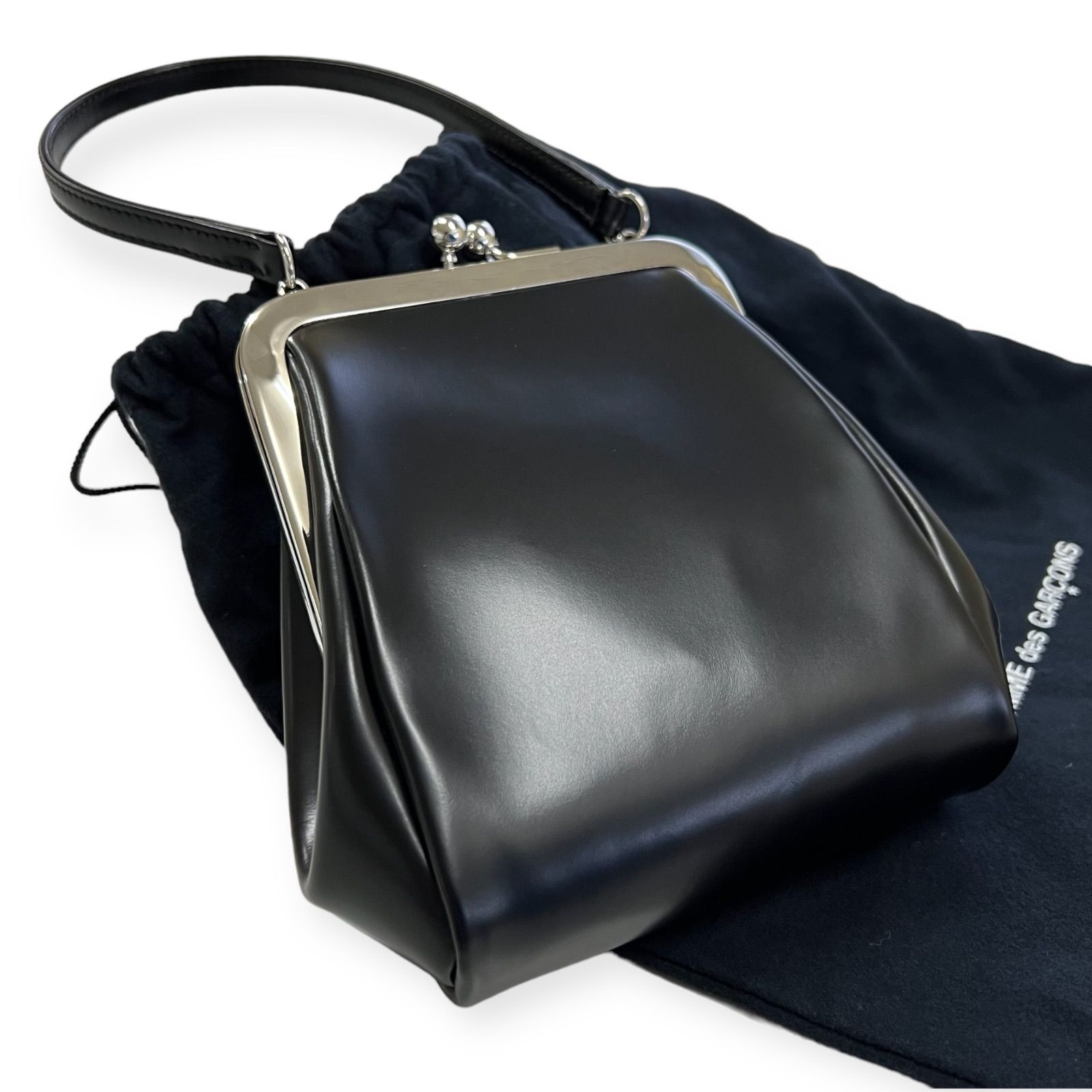 極美品】COMME des GARCONS コムデギャルソン がま口 バック 青山店  