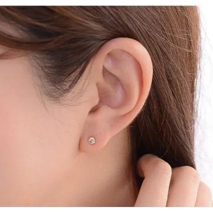 ピアス ダイヤモンド ゴールド K18 YG 天然ダイヤ 2石計0.35ct