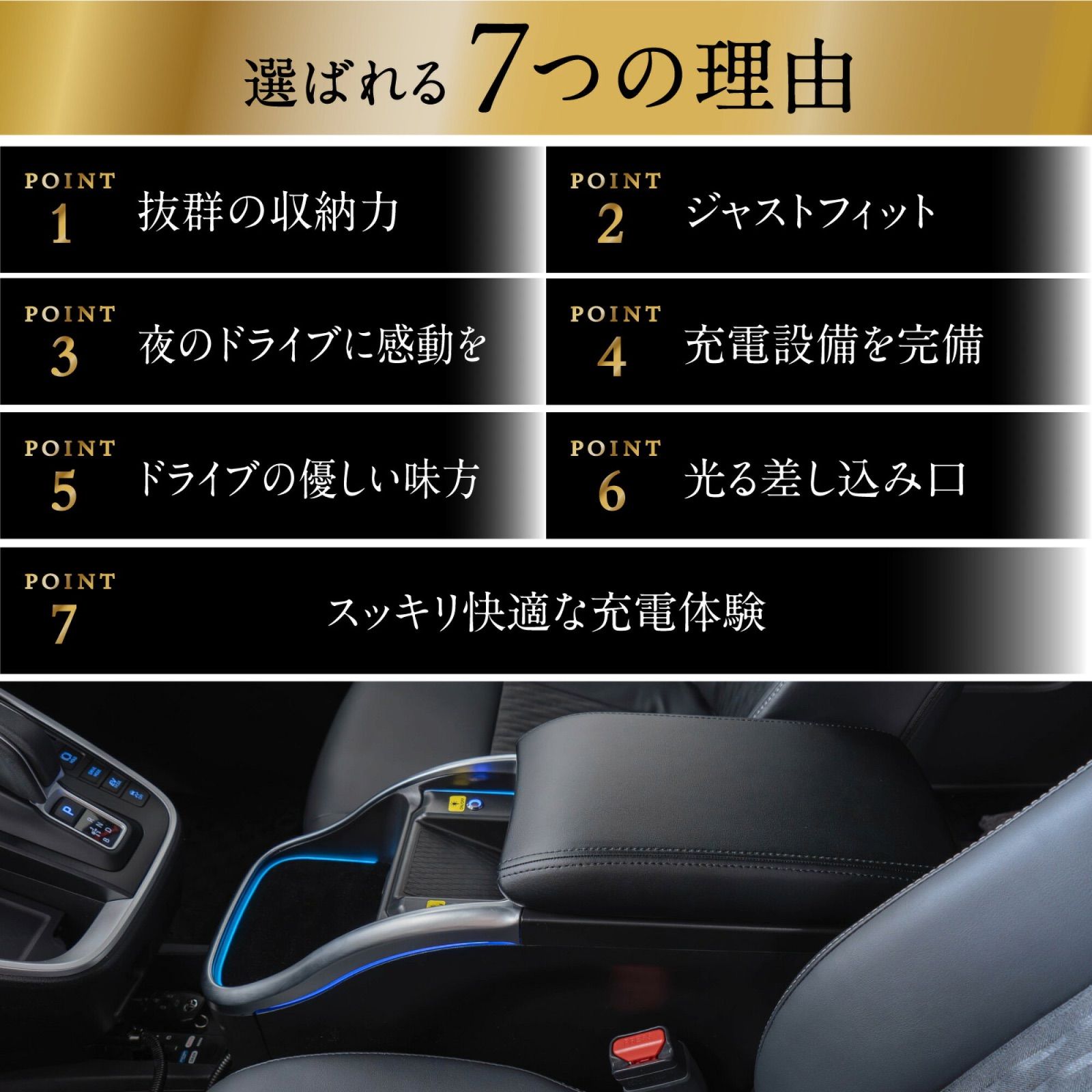 訳あり】A1448NV90C-7P ノア ヴォクシー 90系 コンソールボックス LED 