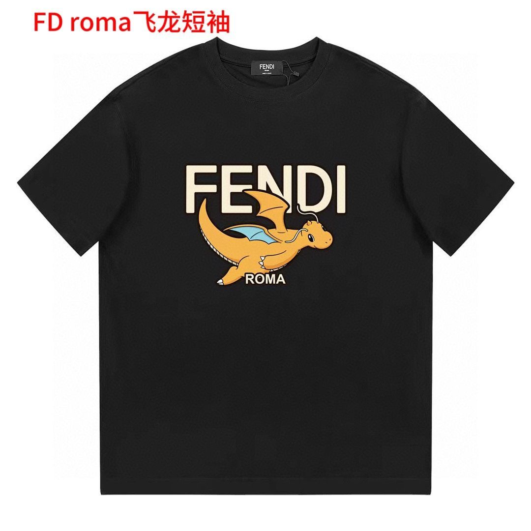FENDI 小さな恐竜プリントTシャツ 男女を兼用する - メルカリ