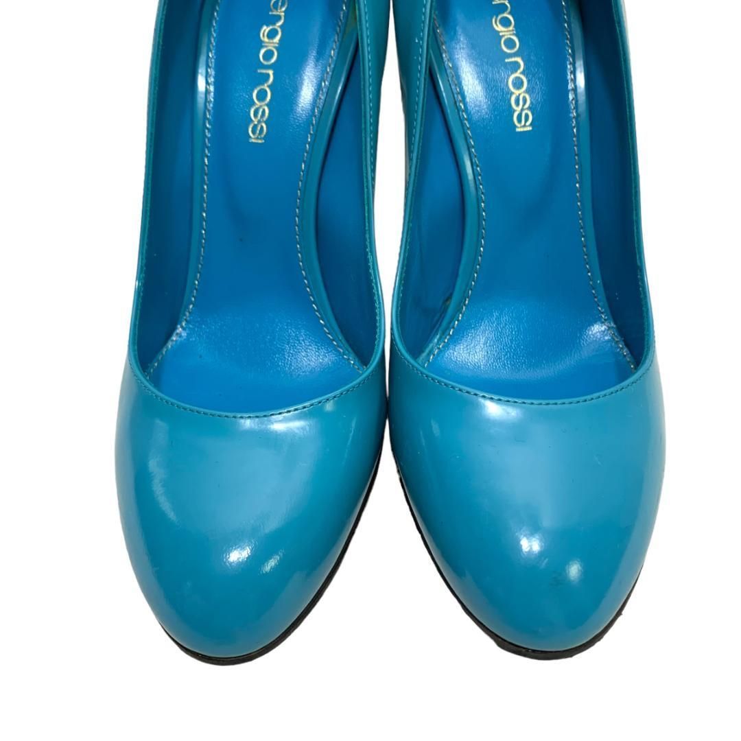 セルジオロッシ (22) パンプス アーモンドトゥ ハイヒール 本革 レザー