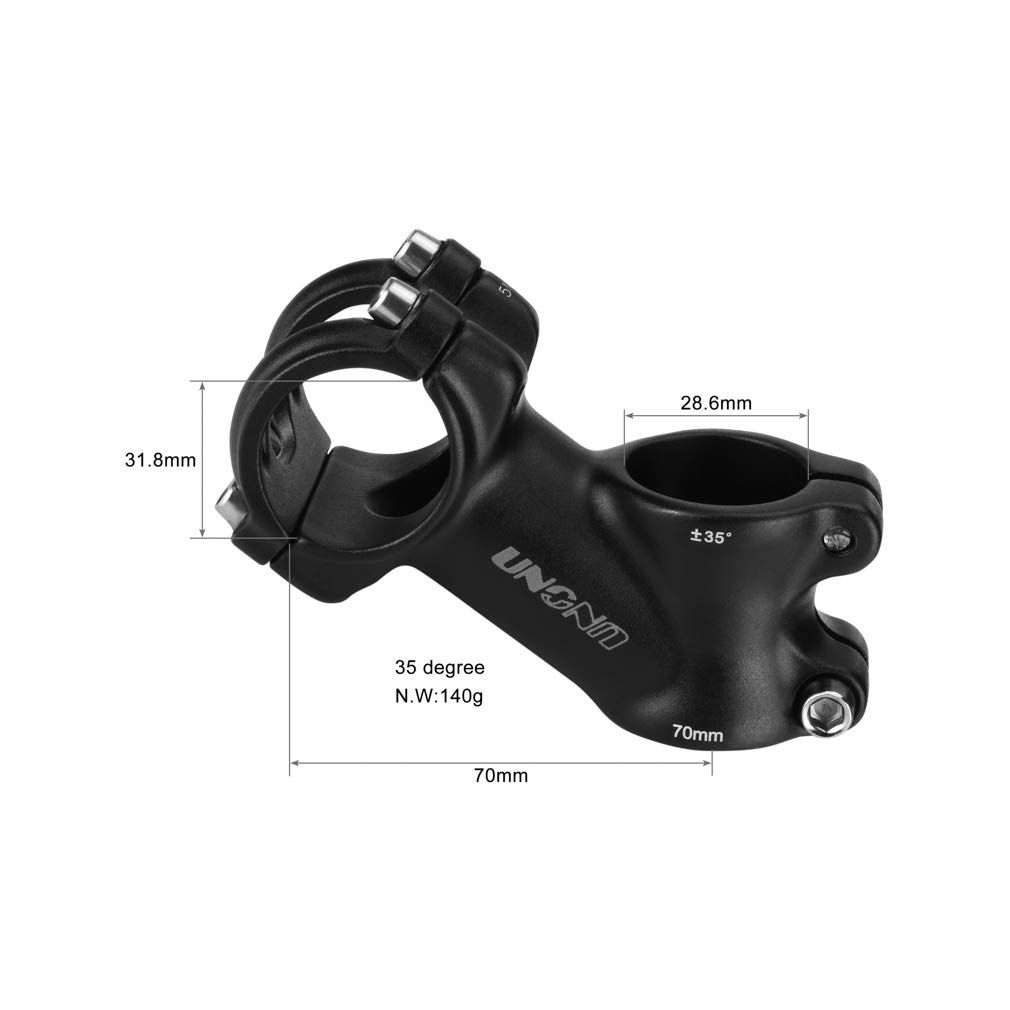 自転車ステム 31.8mm 35度 70mm FOMTOR 自転車ハンドルバーステムライザー BMX MTB ロードバイク マウンテンバイク (31.8 x 70mm) に適しています 