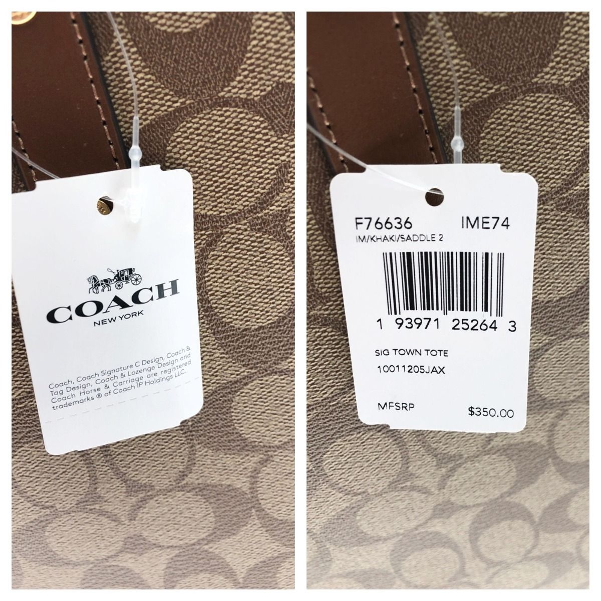 〇〇COACH コーチ シグネチャー トートバッグ F76636 ブラウン