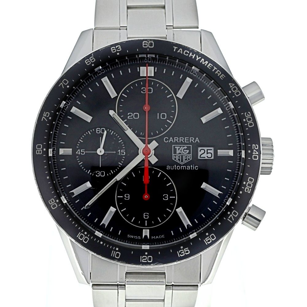 タグホイヤー TAG HEUER CV2014.BA0794 カレラ タキメーター レーシング クロノグラフ デイト 自動巻き メンズ良品 O#134163