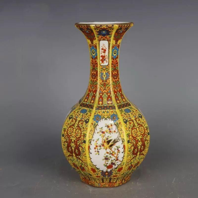 清康熙烏金釉本金手描き松鶴延年天球瓶 景徳鎮 陶磁器 装飾品現代工芸品美術品置物 景徳鎮 粉彩九桃図天球瓶 中国 陶磁器 工芸 - アートの友社