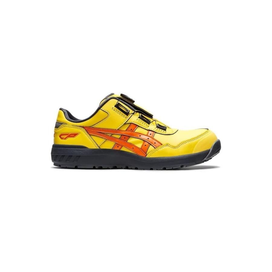 ASICS CP306 750 ブライトイエロー×ハバネロ アシックス ウィンジョブ 安全靴 作業靴 Boa ボア セーフティー シューズ スニーカー