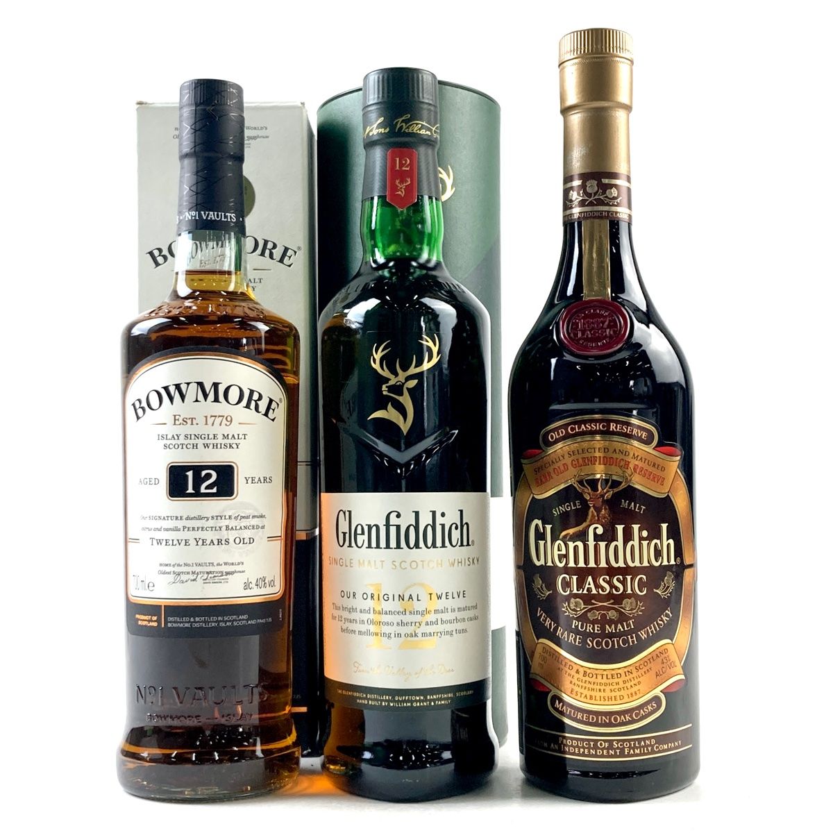 Bowmoreとglenfiddich 3本 セット