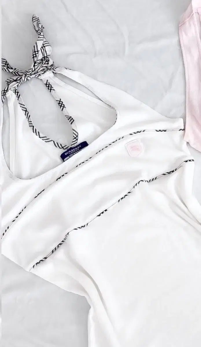 BURBERRY バーバリー ピンク ノヴァチェック ホルターネック トップス