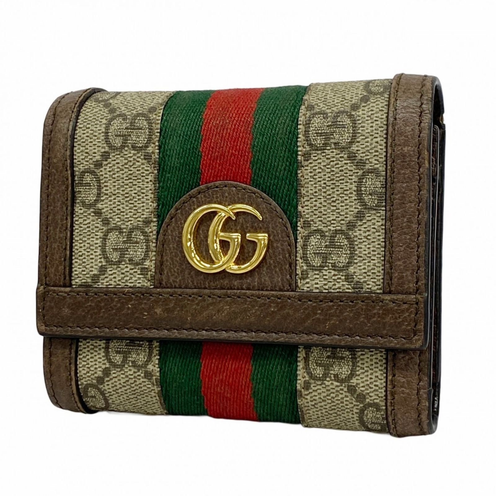 グッチ Gucci グッチ 三つ折り財布 オフィディア 523174 ブラウン レディース