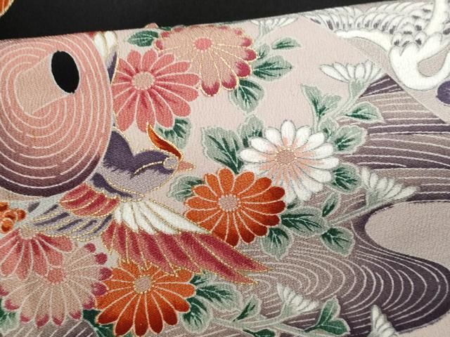 平和屋着物□豪華色留袖 駒刺繍 冊子花文 暈し染め 金彩