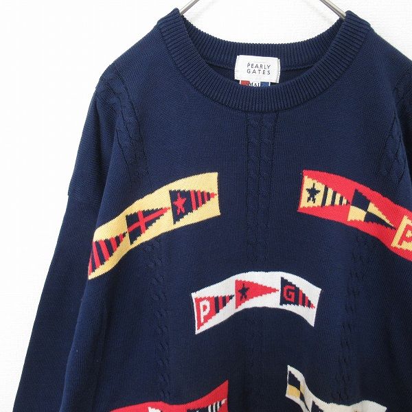 パーリーゲイツ PEARLYGATES コットンニット セーター ゴルフウェア