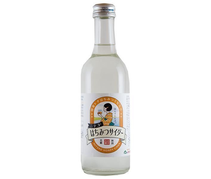 あきた美郷づくり ニテコはちみつサイダー 300ml瓶×24本入× 2ケース ｜ 炭酸飲料 サイダー 瓶 蜂蜜