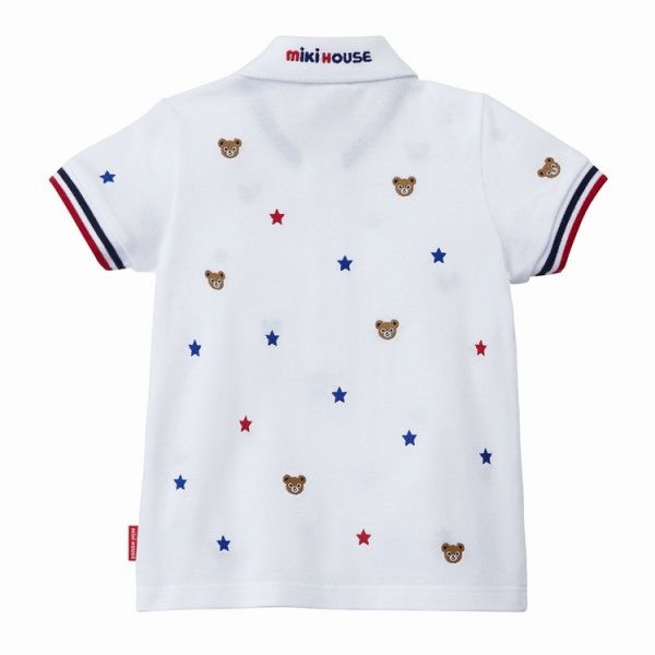 ミキハウス正規販売店|ミキハウス mikihouse プッチー プチ刺繍入り半袖ポロシャツ 100cm ブルー 15 STEELWINDOWSANDDOORS_COM