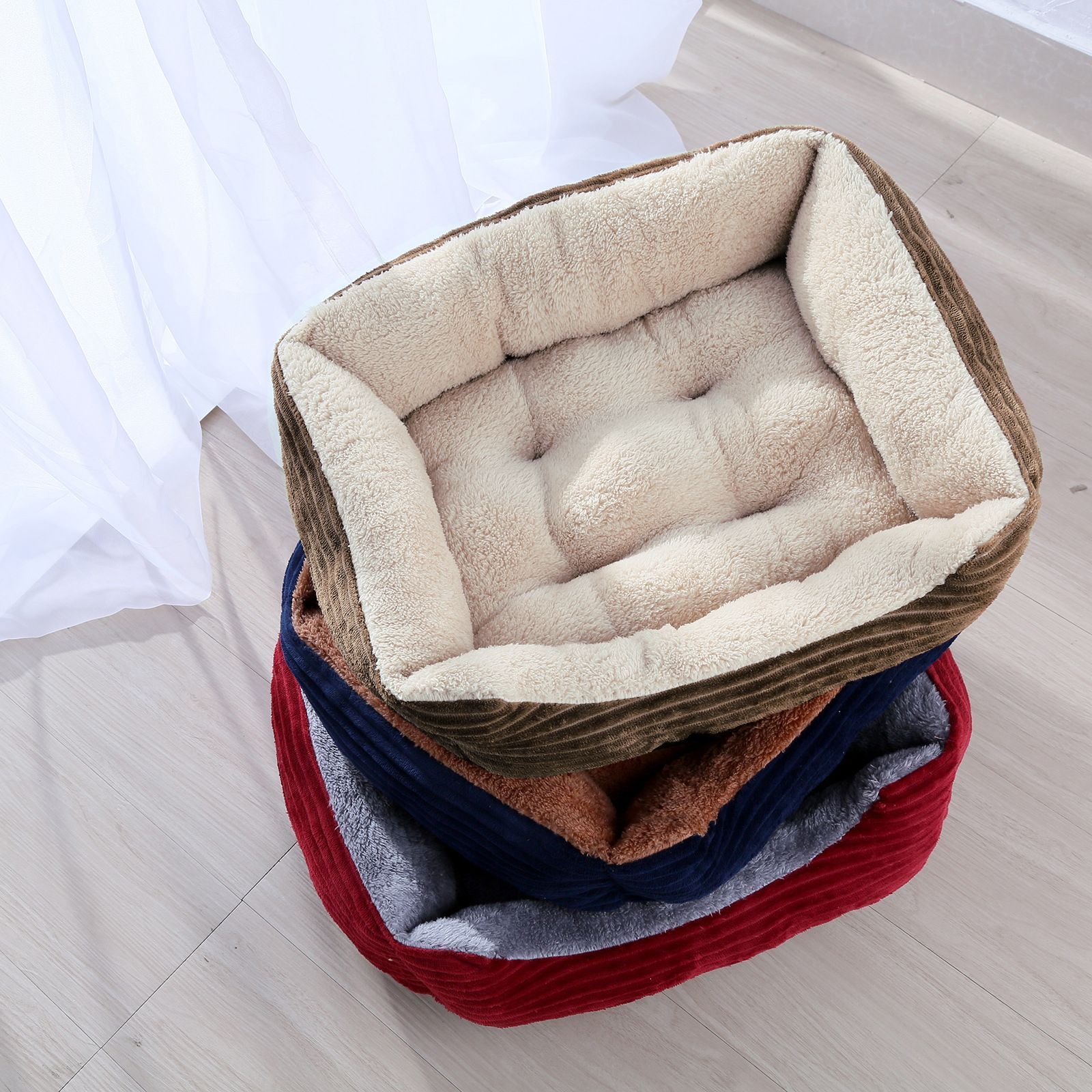 ふわふわベッド 犬 猫 ねこ ベッド ペットベッド 猫 犬 猫ベッド マット 猫ベッド 保温防寒 洗える 寒さ対策 滑り止め 猫のベッド 猫用ベッド zhenlanyi01