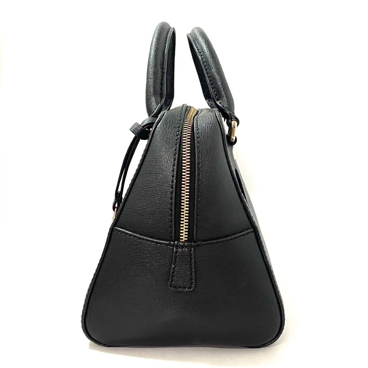 美品 FURLA ボストンバッグ　黒 フルラ 革製 レザー FURLA】エレナ ミニボストンバッグ レザー ブラック/黒 2Way