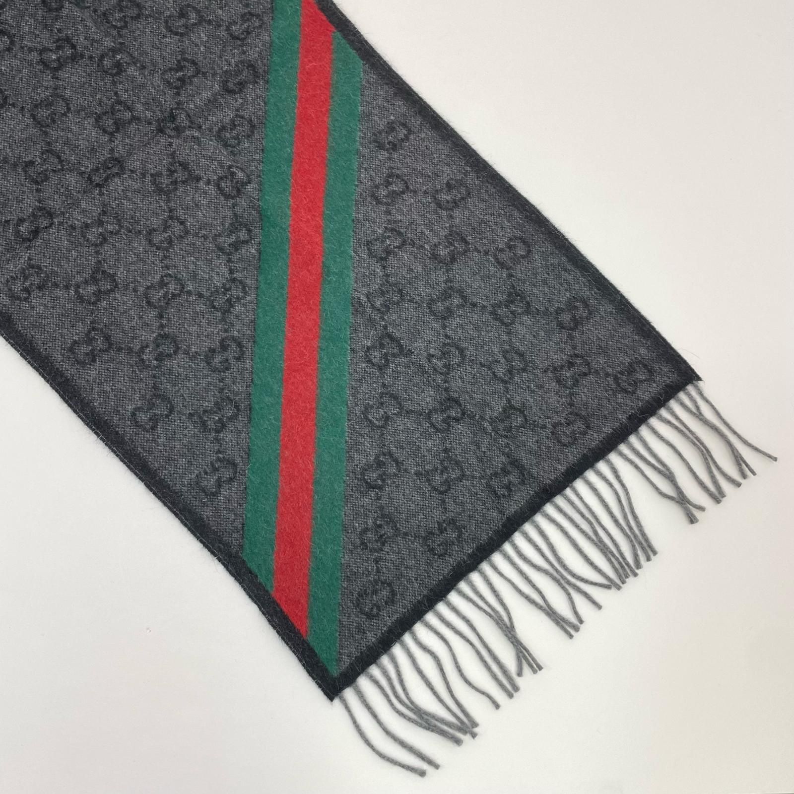 GUCCI | グッチ GG シェリーライン マフラー ストール 570603 ブラック 尾張小牧店