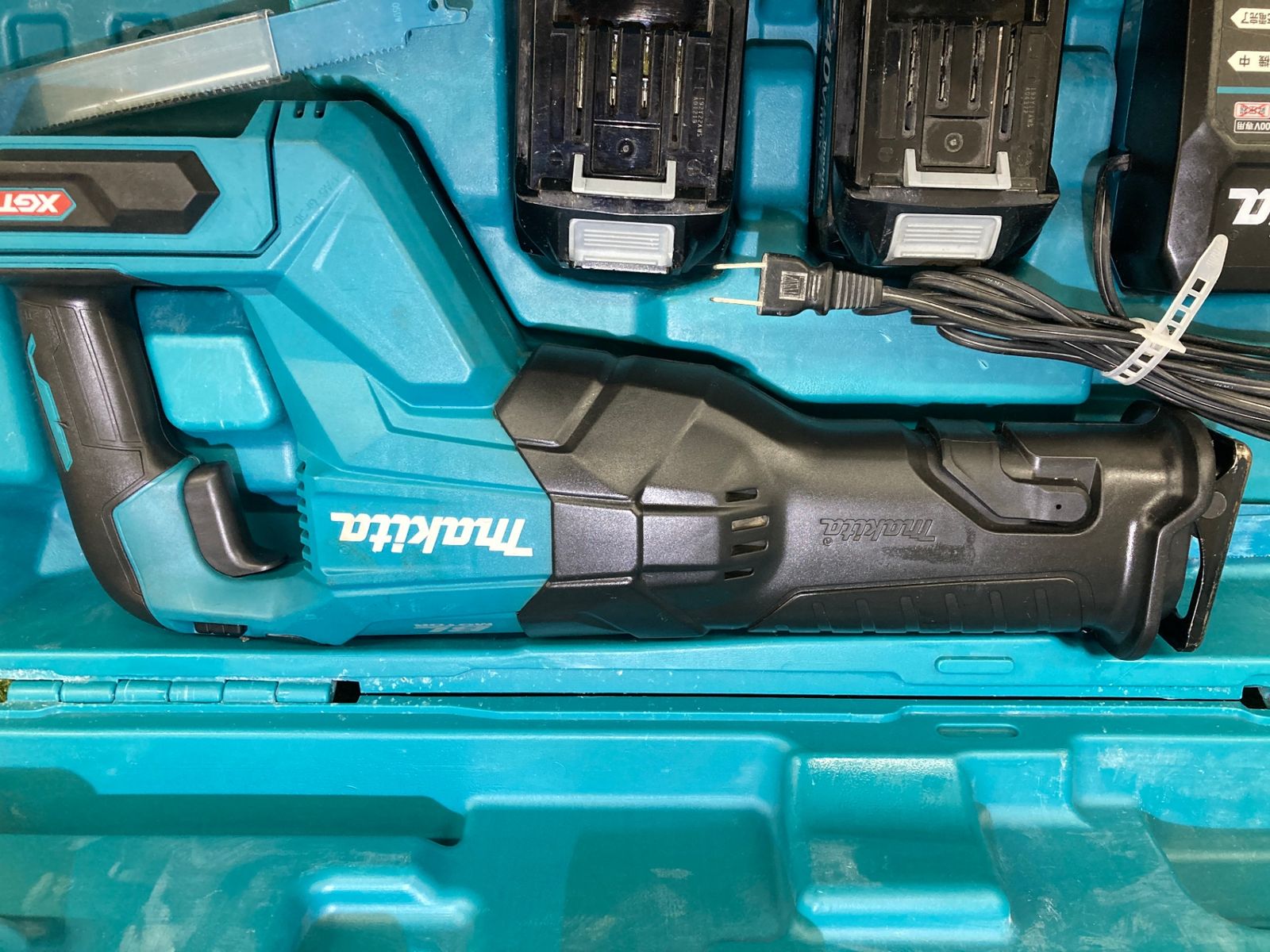 品 0921 makita マキタ 40v充電式レシプロソー 2.5Ahバッテリx2|充電器|ケース JR001GRDX ITWDOVT96G78