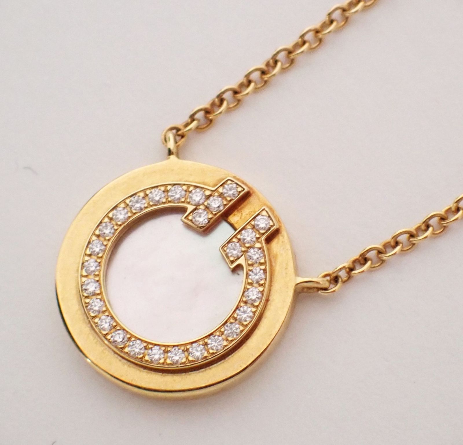 美品 TIFFANY ティファニー T TWO サークルシェルダイヤネックレス  