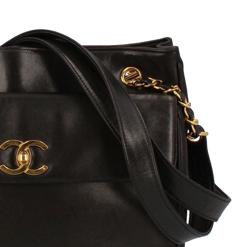 シャネル ココマーク チェーントートバッグ A03682 ラムスキン  