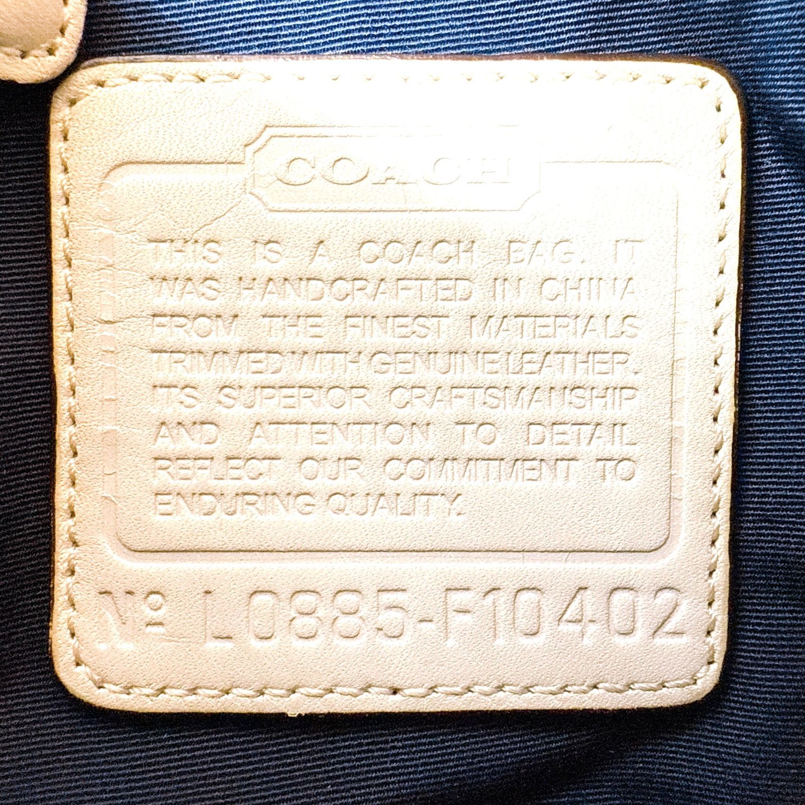 COACHコーチショルダーバッグF10402ネイビー×ホワイトデニムシグネチャー COACH】コーチ ショルダーバッグ シグネチャー ネイビー