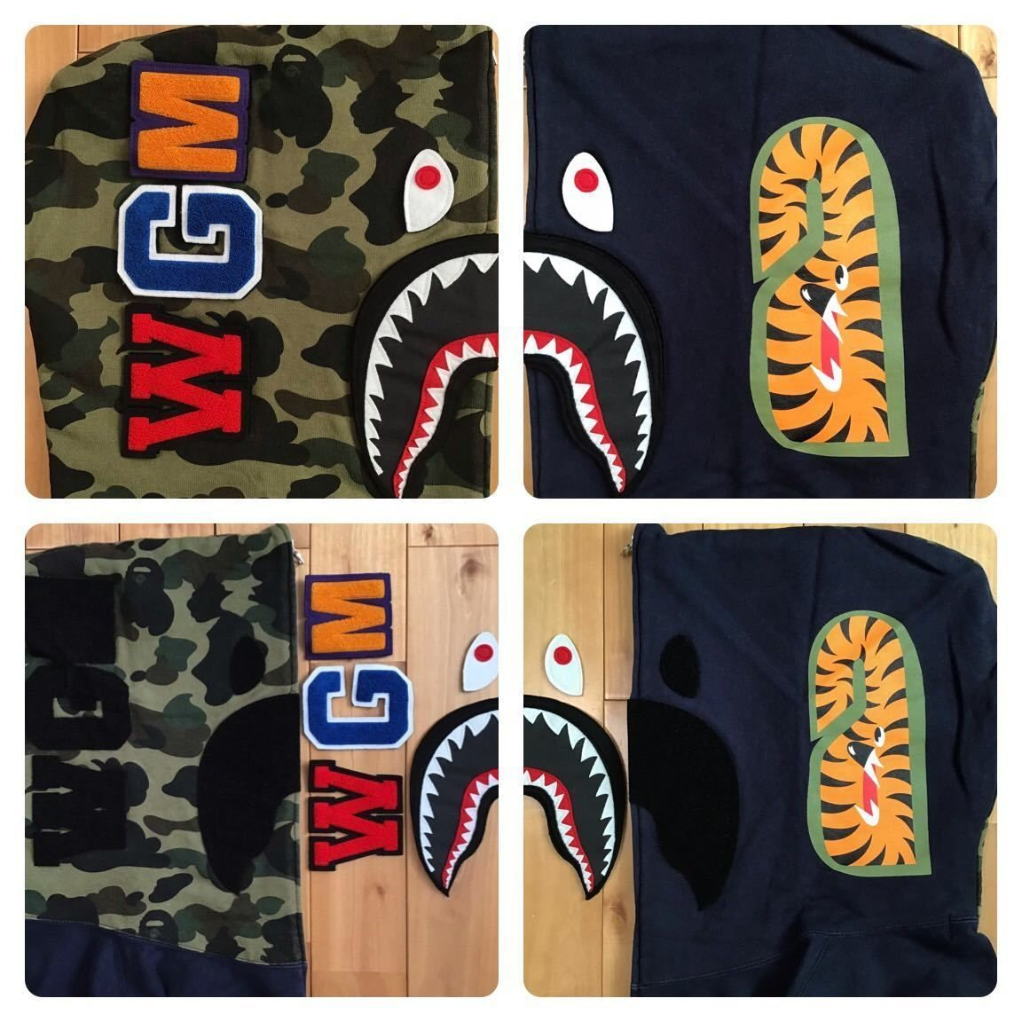 ☆3XL☆ DETACHABLE シャーク パーカー NAVY shark full zip hoodie a bathing ape BAPE  camo エイプ ベイプ アベイシングエイプ XXXL - メルカリ