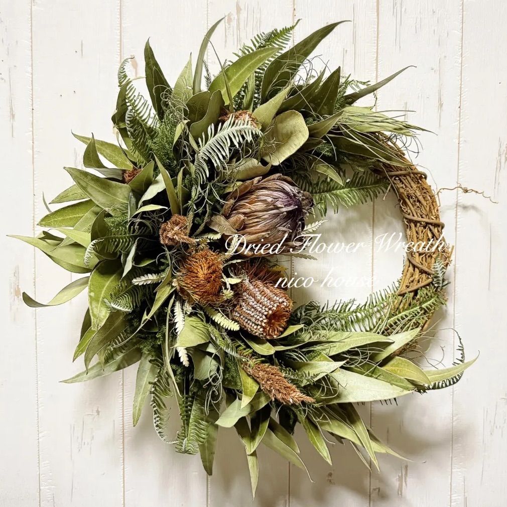 特大ユーカリリース　ワイルドフラワー 特大ユーカリリースワイルドフラワー