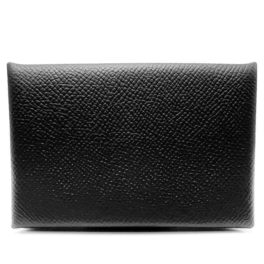 エルメス カードケース メンズ カルヴィ コインケース 名刺入れ 小銭入れ 小物 HERMES C刻印 ヴォーエプソン ブラック 黒 シルバー金具 2018年 品