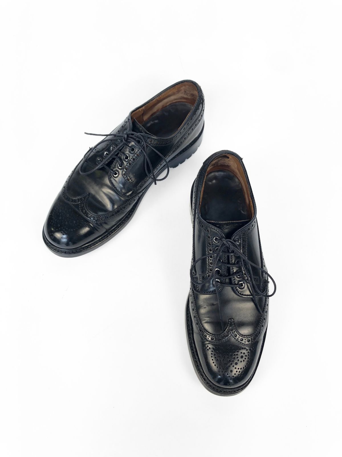 ALDEN オールデン レザーシューズ ウィングチップ ビジネスシューズ 革靴 外羽根 サイズUS7 1|2 ブラック