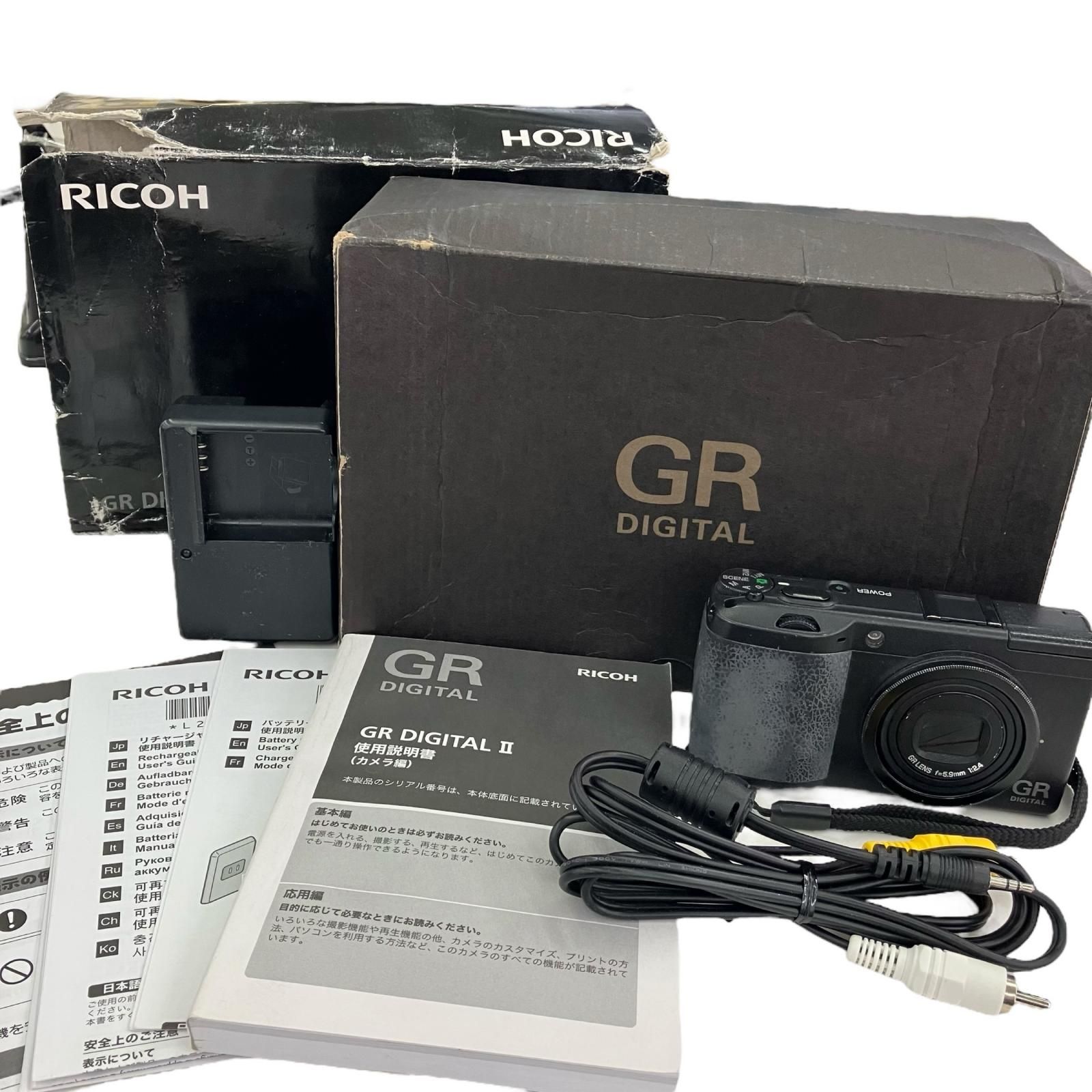 186000 現状品 RICOH リコー デジカメ GR DIGITALⅡ GRレンズ f 5.9mm 1 2.4 ブラック