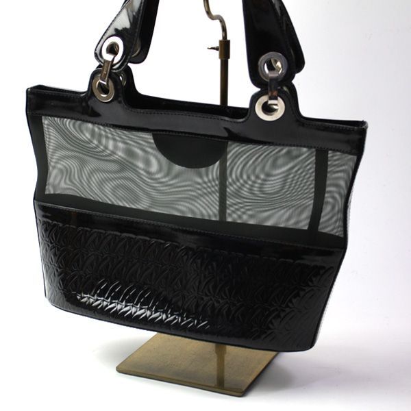 Paloma Picasso パロマピカソ 透けデザイン エナメルバッグ ハンド 