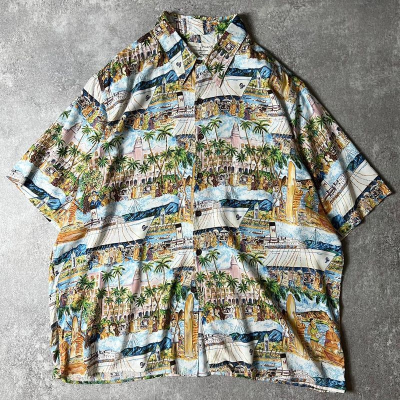 90s Reyn Spooner guy buffet アロハシャツ老舗
