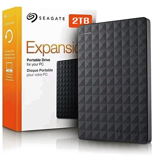 SEAGATE Expansion 外付けHDD 2TB ポータブルハードディスク 高速USB 3.0|2.0 PC For WINDOWS