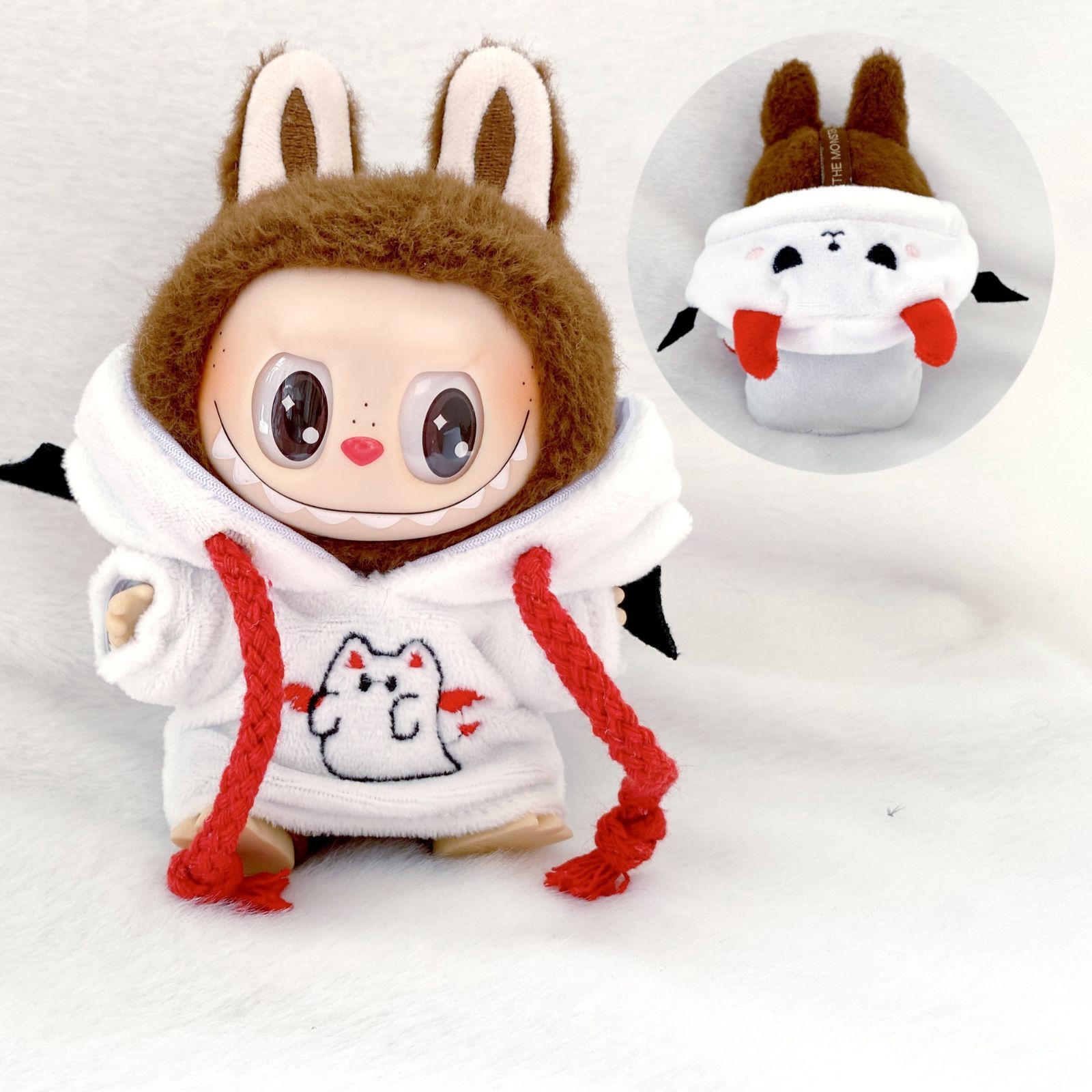 labubu ぬいぐるみ　赤　開封未使用品 labubu ラブブ ぬい服 17cm 全世代通用 4点セット 赤の通販 by