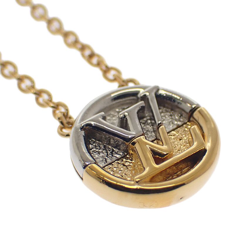 【美品】ルイヴィトン ネックレス コリエ LtoV バイカラー M69643 Louis Vuitton】【メダリオン】ルイヴィトン『コリエ・L TO V
