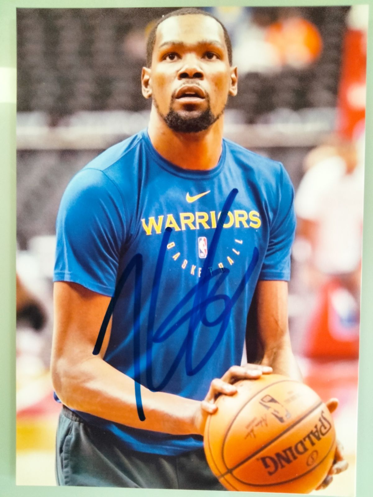 ケビン・デュラント直筆サイン入り2Lサイズ写真…Kevin Durant