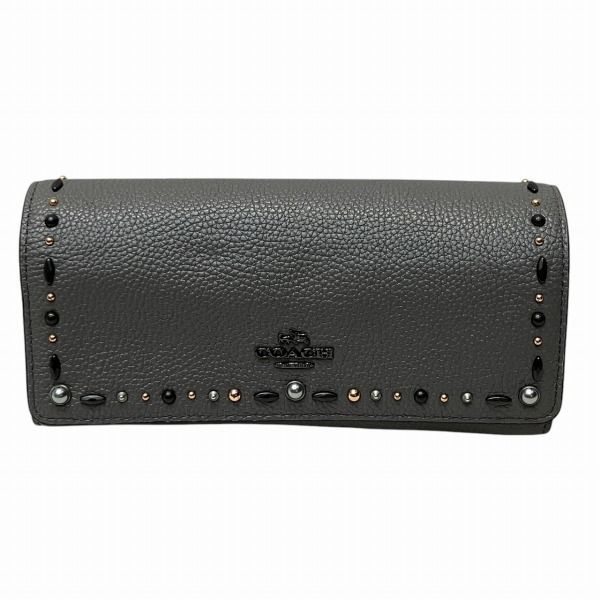 コーチ COACH 23589 スタッズ 長財布 2つ折り財布 レディース